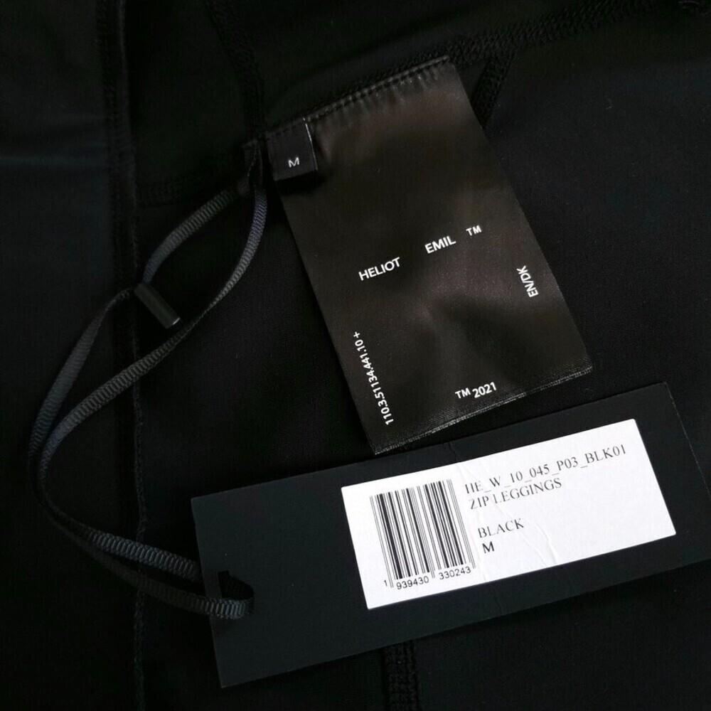 Nwt Heliot Emil Zip Leggings Black High Rise Sporty Athleisure Streetwear Medium — image 4 of 8